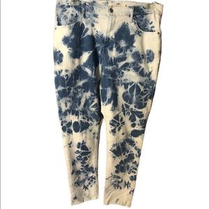Levi’s 721 High Rise Skinny Ankle Tye Dye Jeans size 16